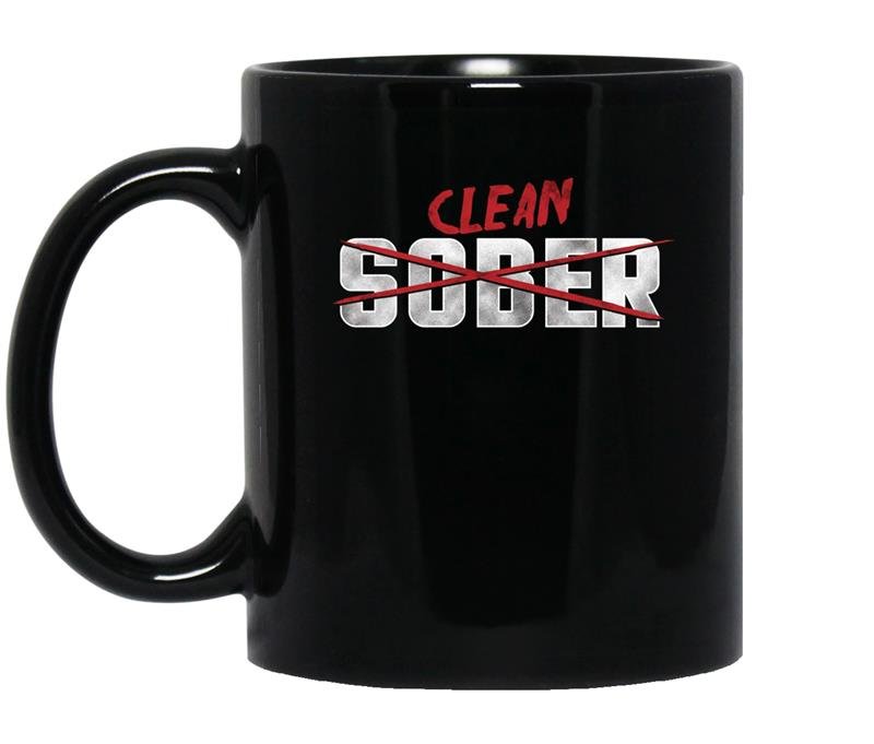 Clean not sober celebrate recovery coffee Mug_Black