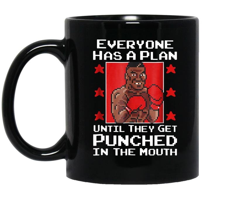 Everyone has a plan until they get punched in the mouth coffee Mug_Black