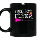 Frequent flyer witch funny cute halloween coffee Mug_Black