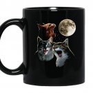 Funny cat three wolf moon parody coffee Mug_Black