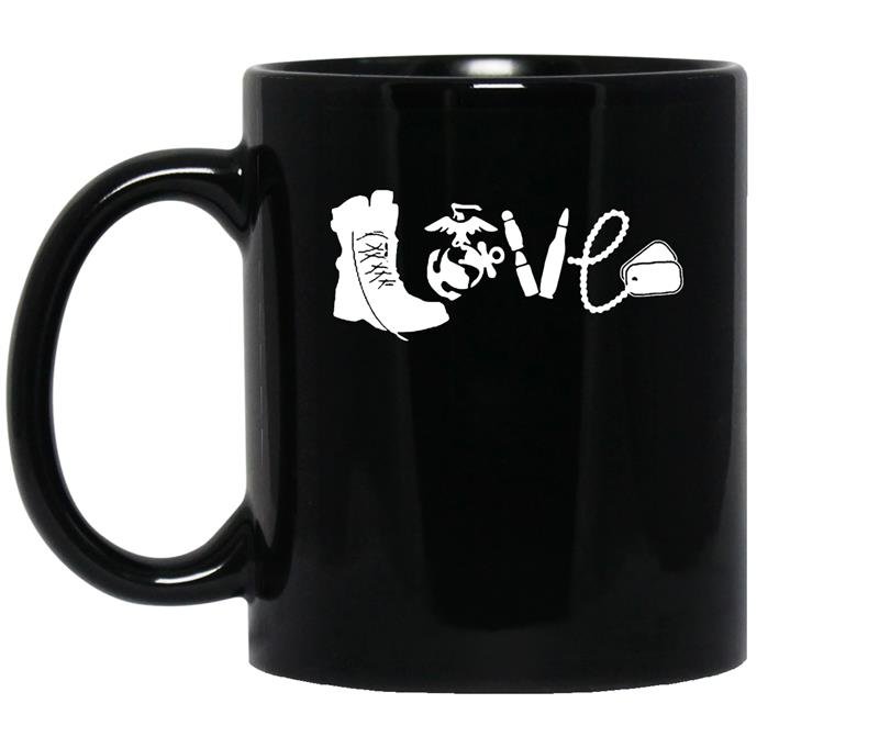Funny marine love marine marine gifts coffee Mug_Black