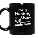 Hockey mom wine coffee Mug_Black