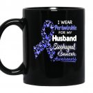 I wear periwinkle for my husband esophageal cancer coffee Mug_Black