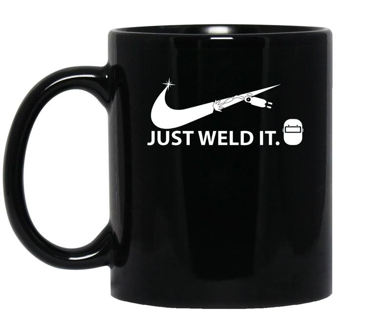 Just weld it funny gift welder welding symbol coffee Mug_Black