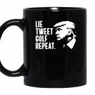 Lie tweet golf repeat donald trump coffee Mug_Black