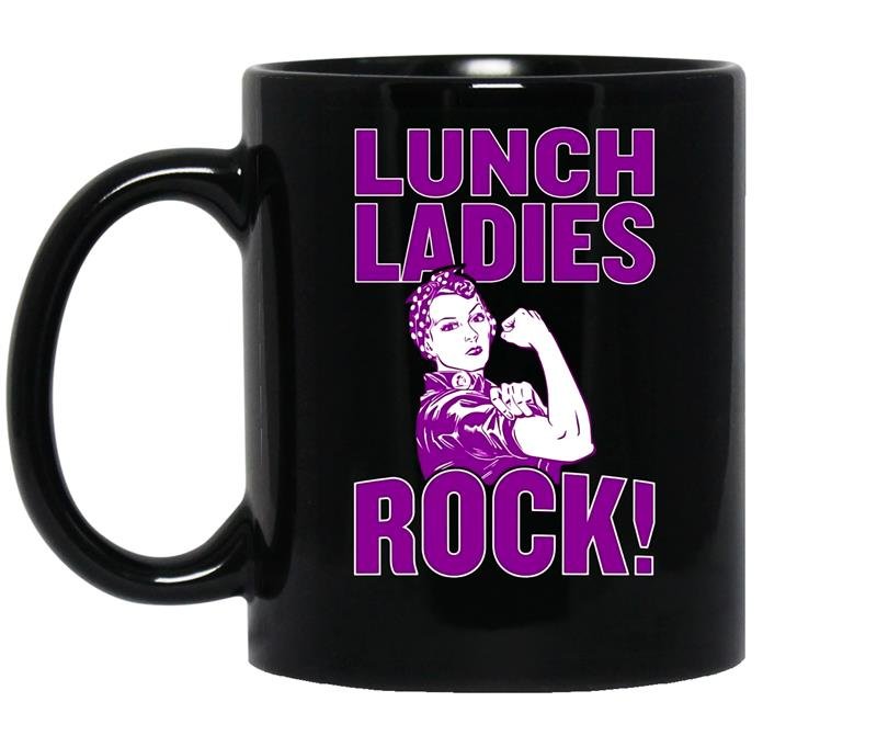 Lunch lady rock coffee Mug_Black
