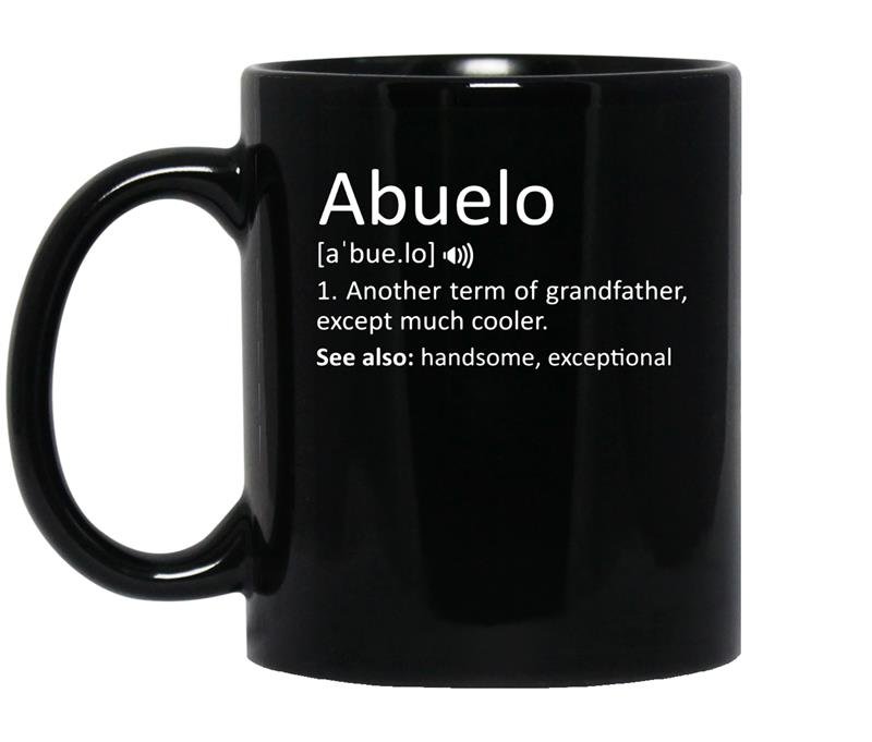 Mens abuelo definition funny gift for spanish grandfather coffee Mug_Black