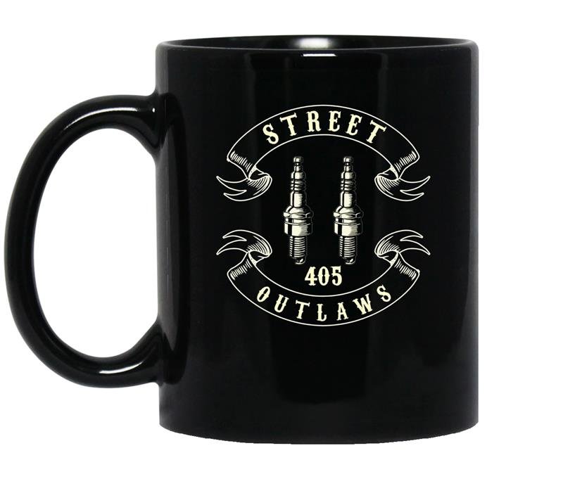 Mens street outlaws asphalt coffee Mug_Black