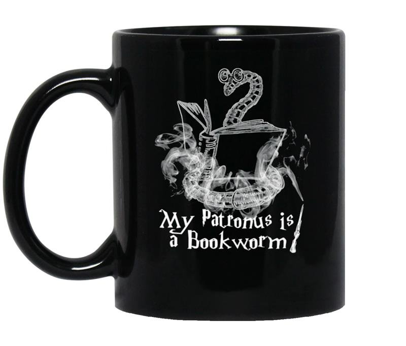 My patronus is a bookworm coffee Mug_Black
