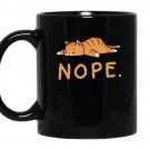 Nope not today funny lazy cat coffee Mug_Black