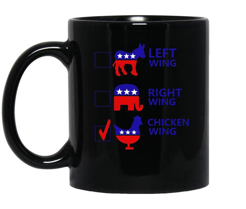 Political parties left wing right wing chicken wing coffee Mug_Black