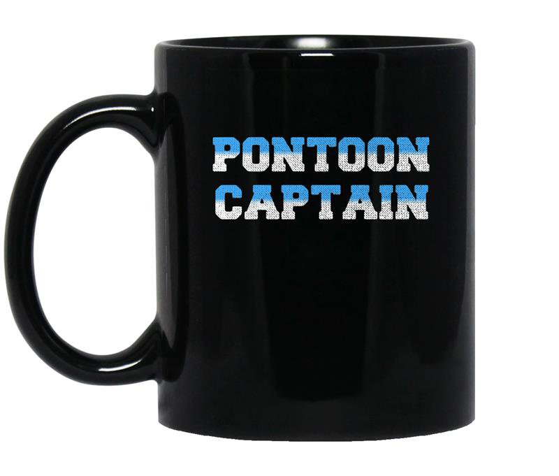 Pontoon captain funny boating for pontoon captain coffee Mug_Black