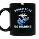 Proud aunt of a us marine coffee Mug_Black