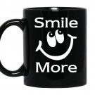 Smile more funny coffee Mug_Black