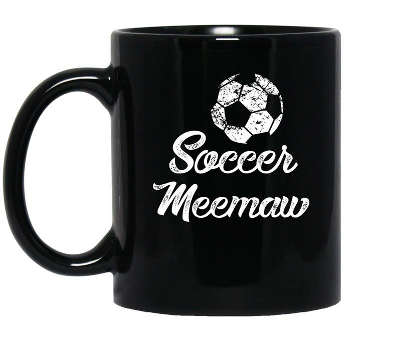 Soccer meemaw cute funny player fan gift coffee Mug_Black