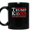 Trump kid 2020 make america rock again funny campaign coffee Mug_Black