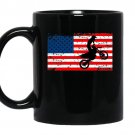Usa veteran american flag motocross dirtbike vintage coffee Mug_Black