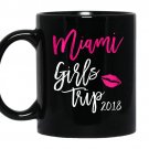 Womens miami girls trip 2018 vacation bachelorette tee gift coffee Mug_Black