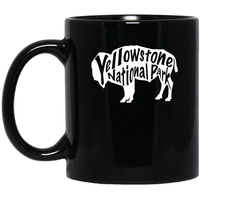 Yellowstone national park bison buffalo wildlife tee coffee Mug_Black