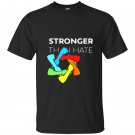 Stronger than hate iconic pittsburgh steelers logo jewish star T-shirt