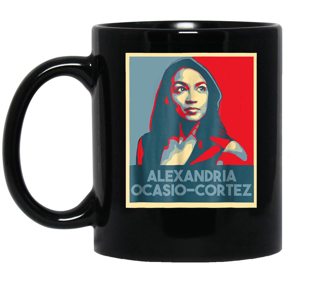 Alexandria ocasio cortez support Mug Black