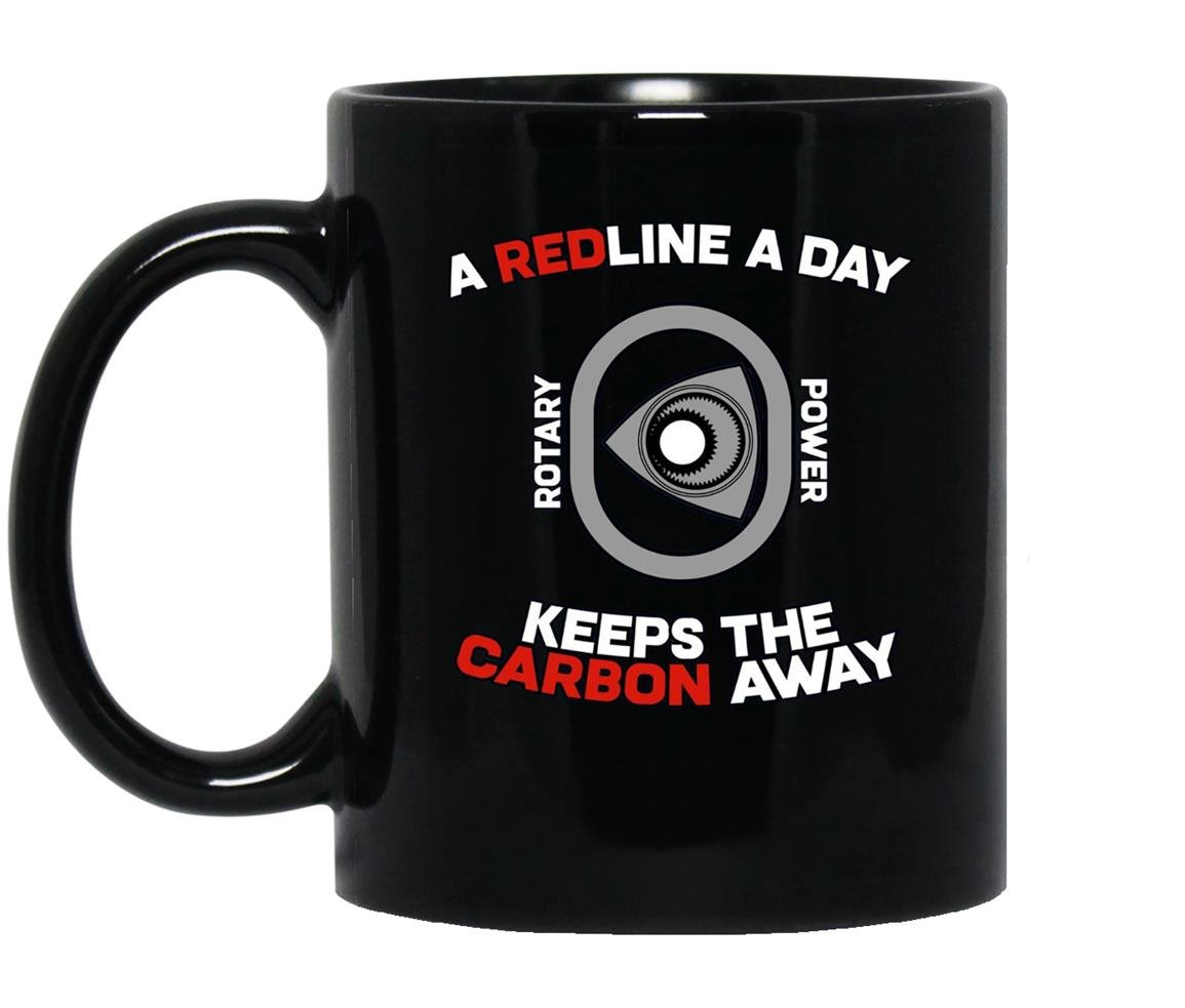 A redline a day carbon away rotary engine Mug Black