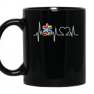 Autism puzzle heartbeat autism awareness Mug Black