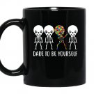 Autism skeleton kid dabbing dare to be yourself dab Mug Black
