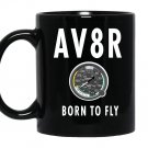 Av8r airplane speedometerborn to fly pilot Mug Black