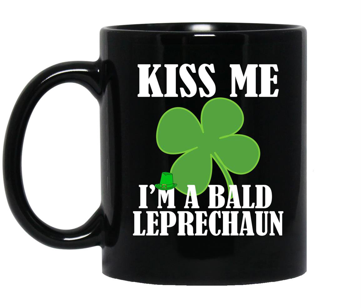 Bald leprechaun patricksmen Mug Black