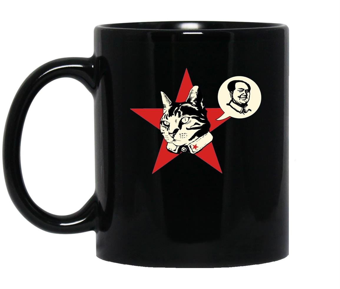 Cat says maofunny saying sarcastic novelty humor Mug Black