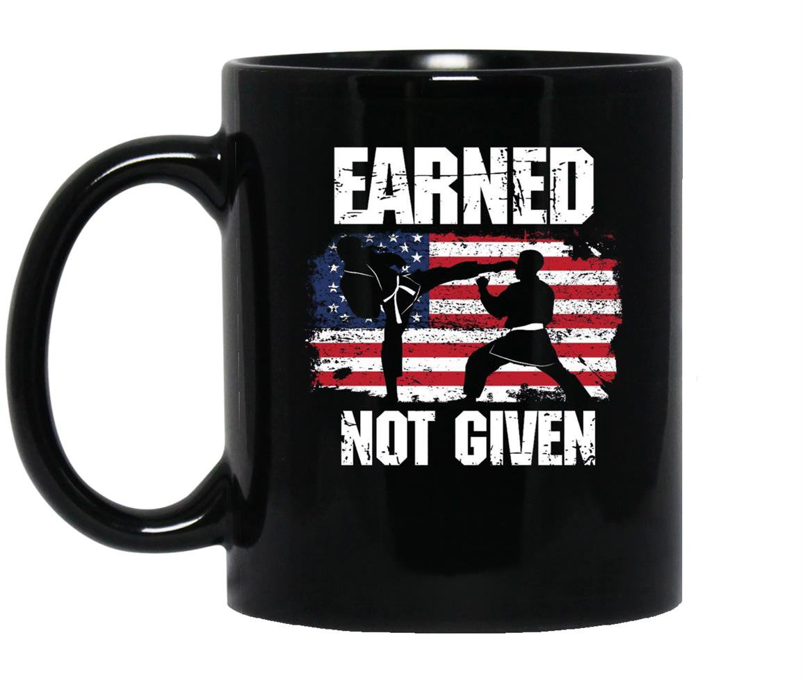 Earned not given karate fighter martial arts Mug Black