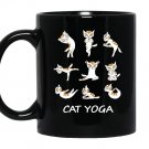 Fun cat yoga Mug Black