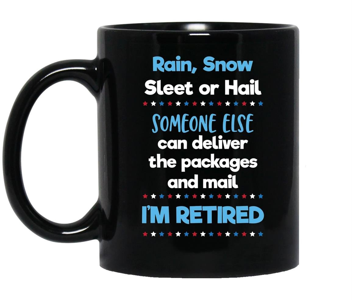 Funny retired postal worker mailman Mug Black