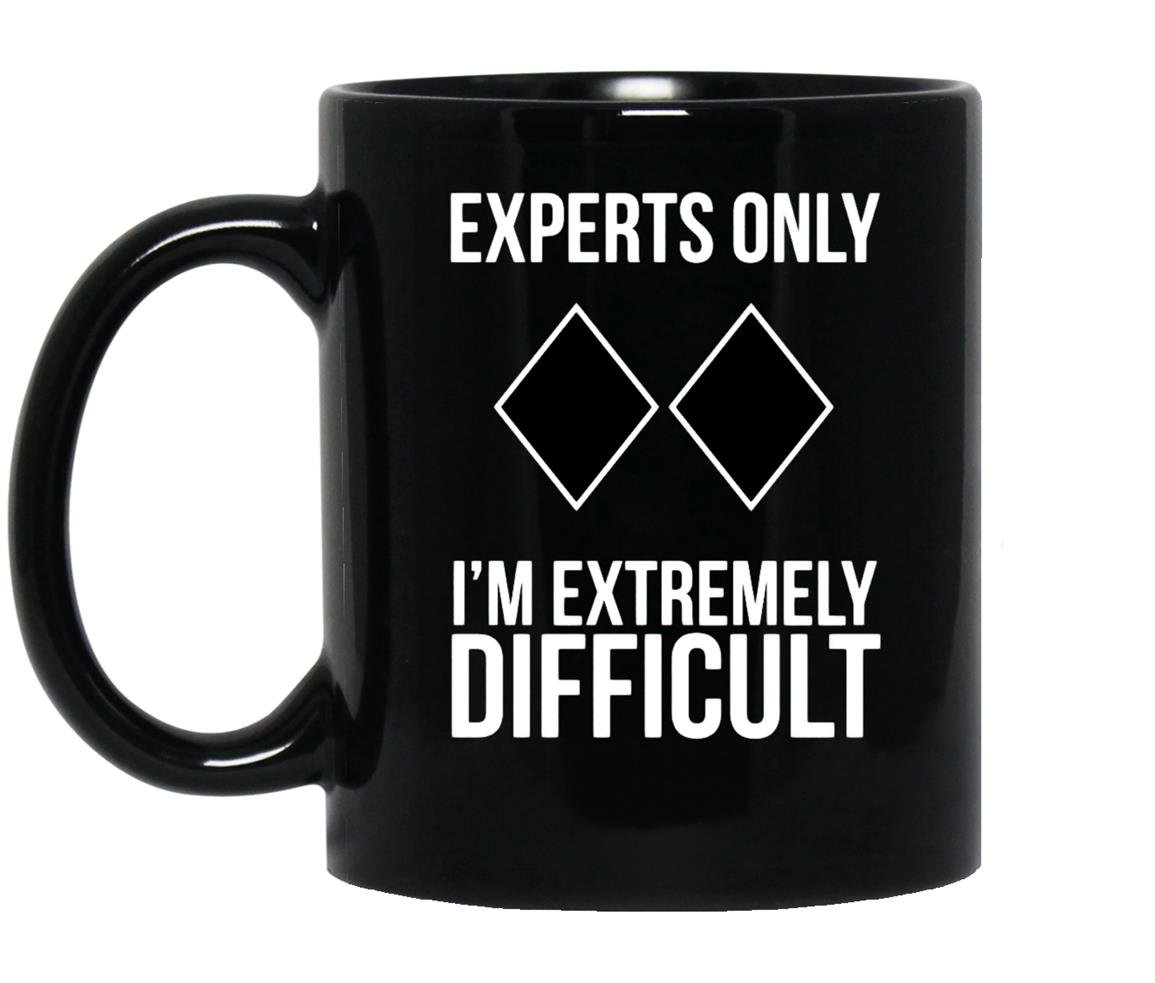 Funny ski snowboardswea experts only gift Mug Black