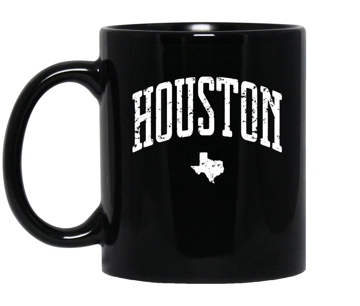 Houston texas vintage city pullover Mug Black