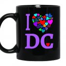 I love dc heart design washington dc gift Mug Black