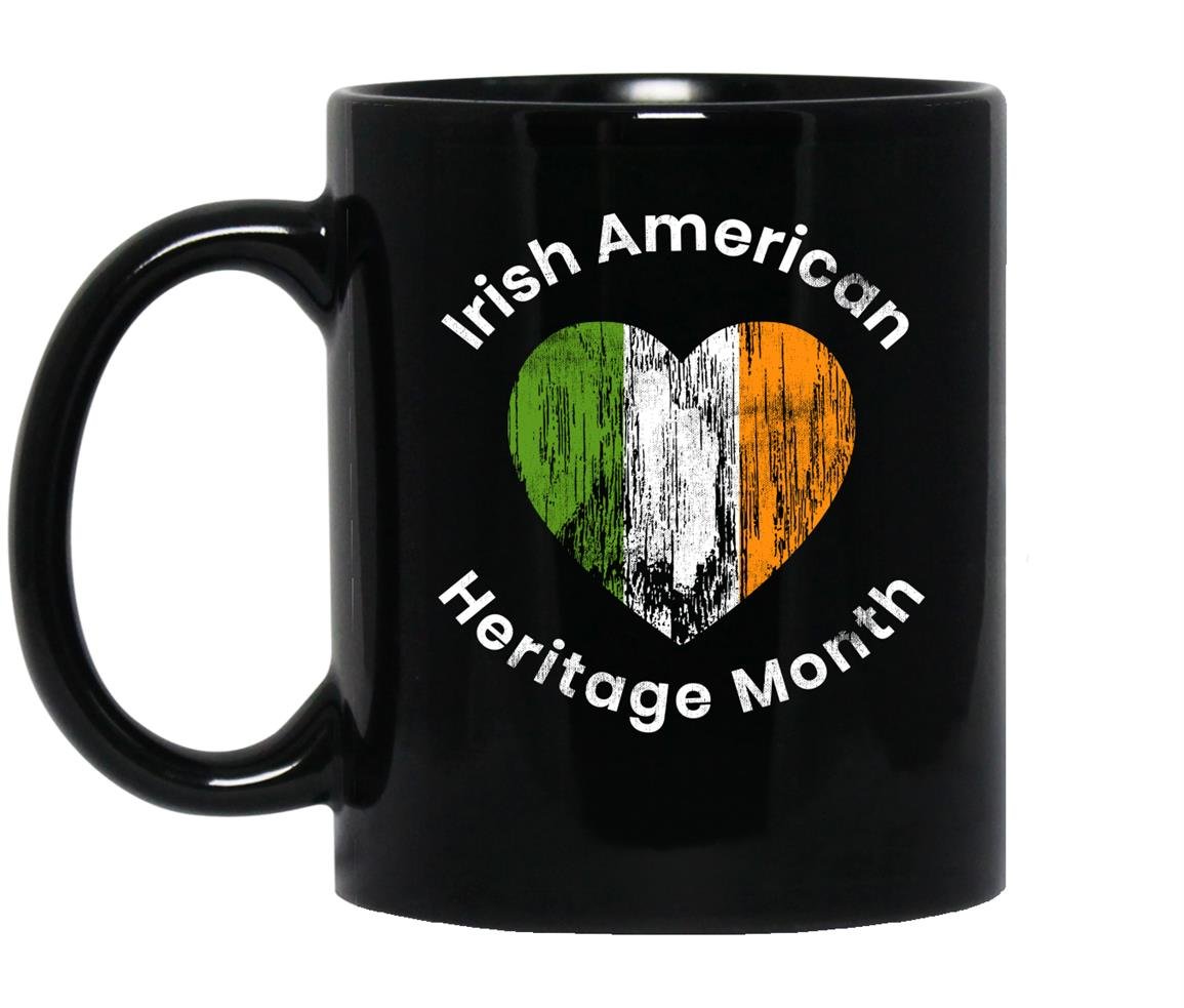 Irish american heritage month Mug Black