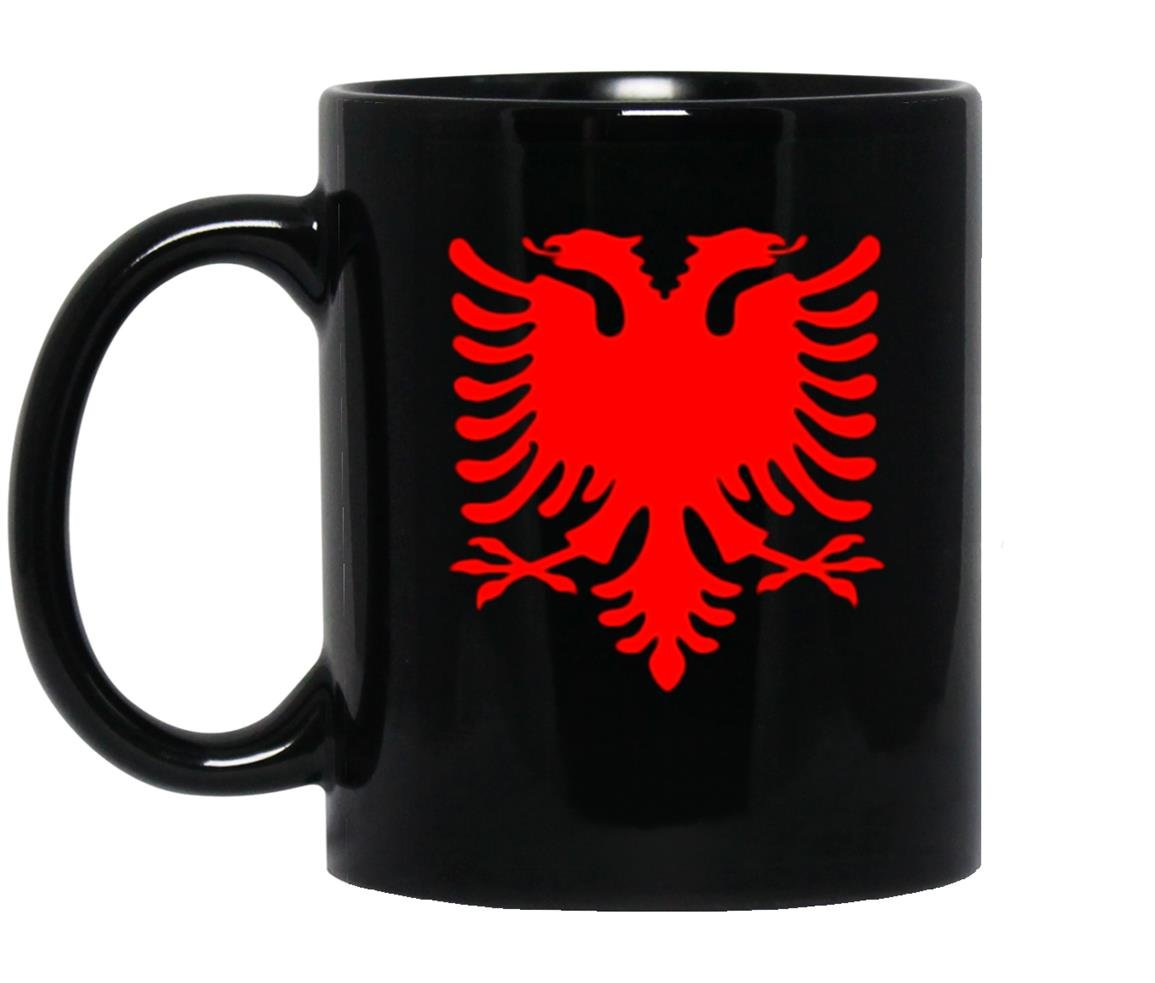 Loo show albanian flag eagle Mug Black