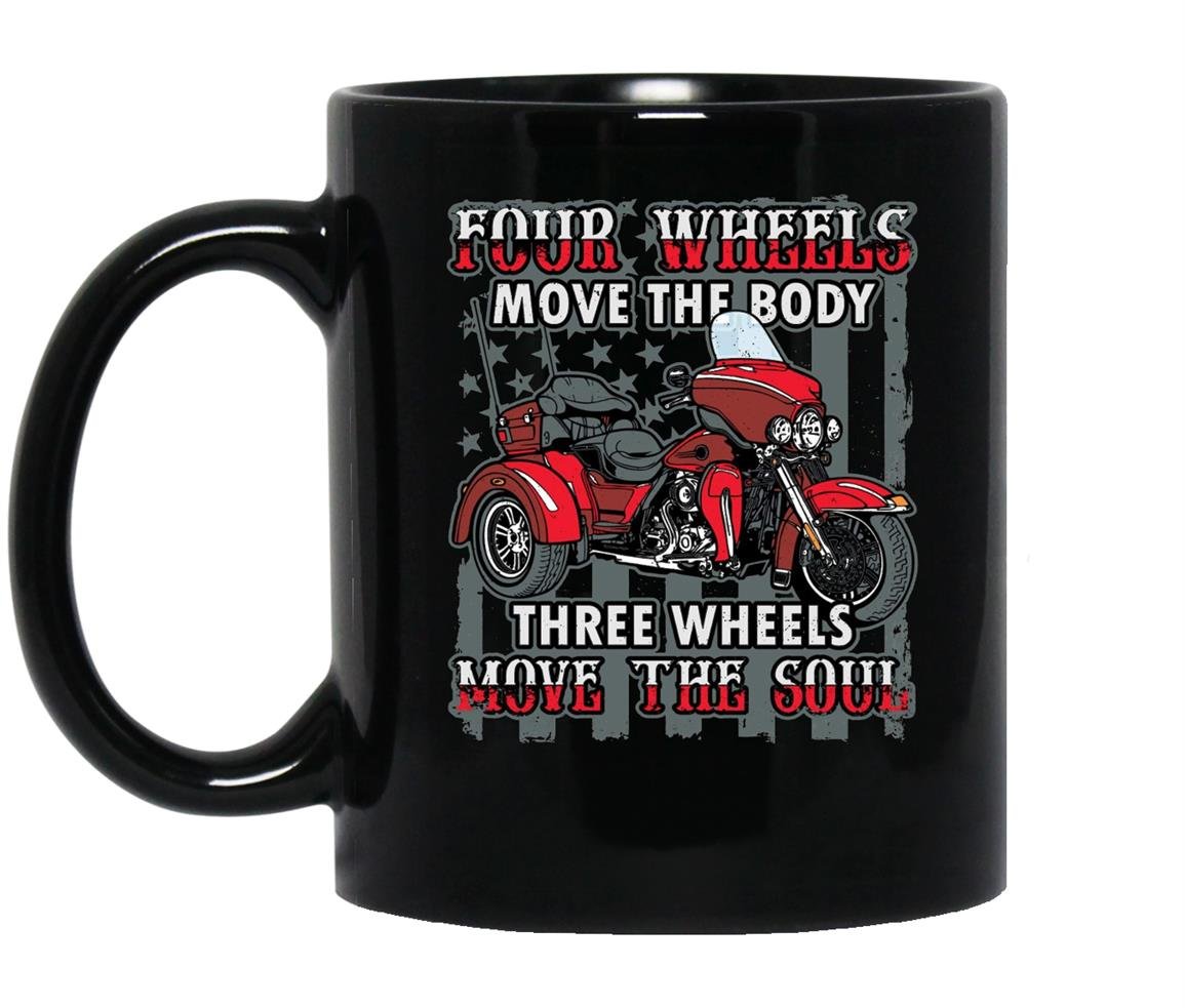 Motorcycle trike three wheels move the soul biker Mug Black