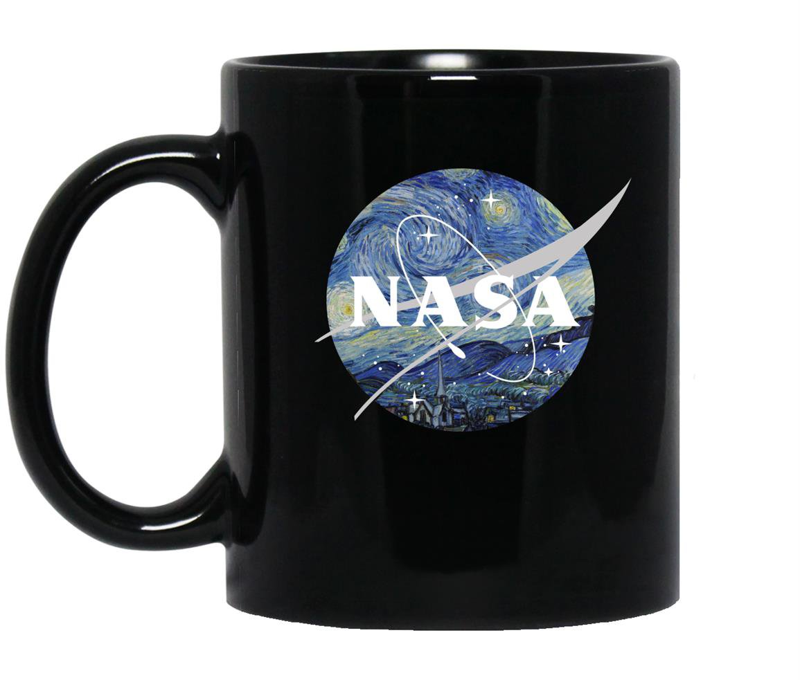 Nasa starry night classic chevron logo graphic Mug Black