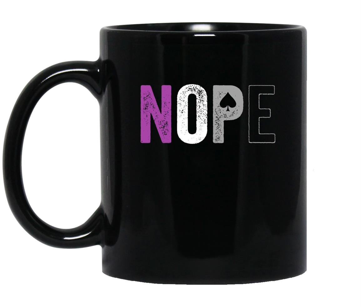Nope asexual prideasexuality ace flag ally Mug Black