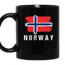 Painted norway flag pullovernorwegian flag hood Mug Black