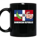 Platano dominican republic flag glass emoji face Mug Black
