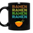 Ramen bowl vintage text japanese anime fans Mug Black