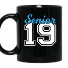 Senior class of 2019 blue jersey style Mug Black