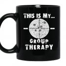 Shooting is my group therapy gun supportfunny Mug Black