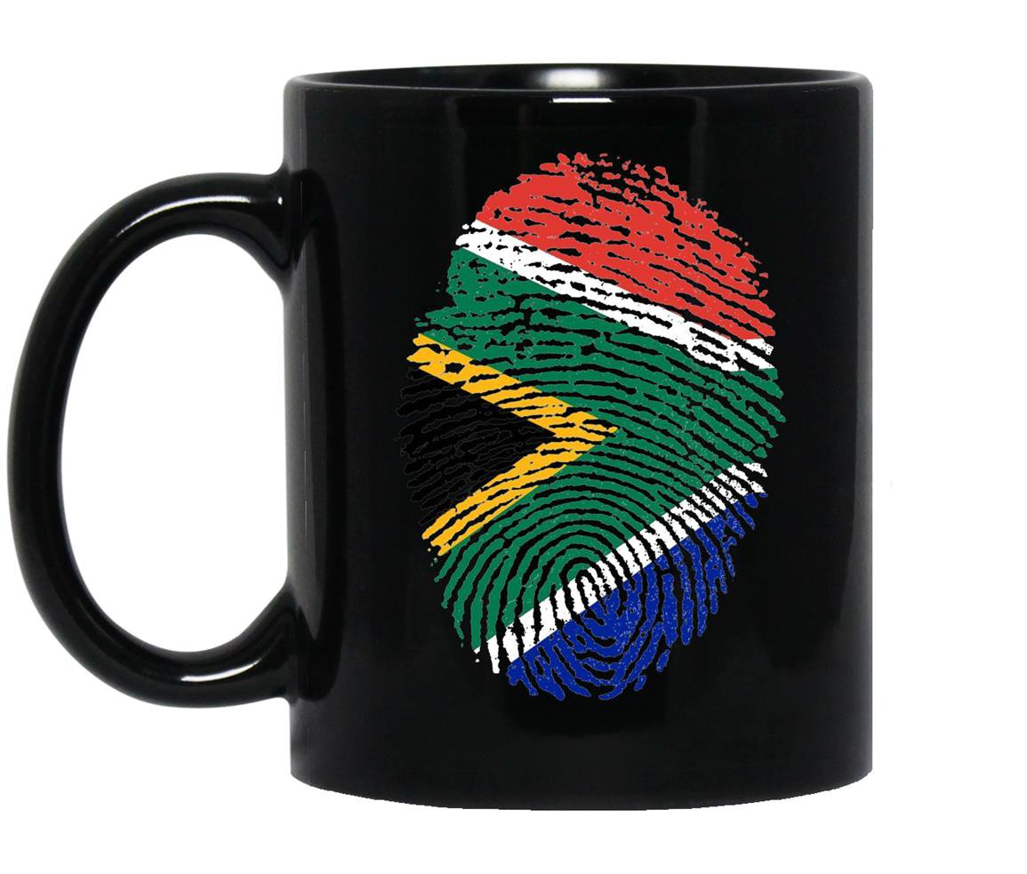 South africa dnaflag thumb fingerprint roots proud Mug Black