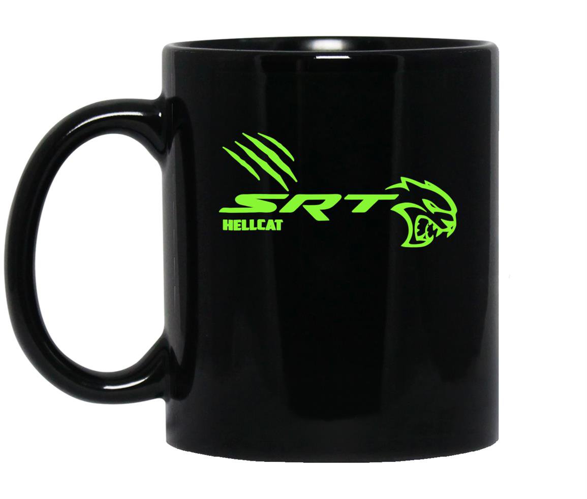 Team dodge srt hell cat scratchgreen Mug Black