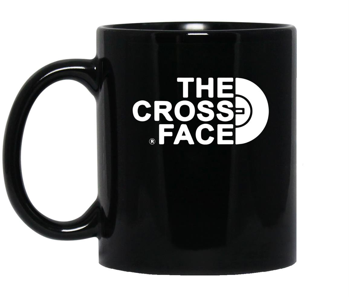 The cross face funny Mug Black